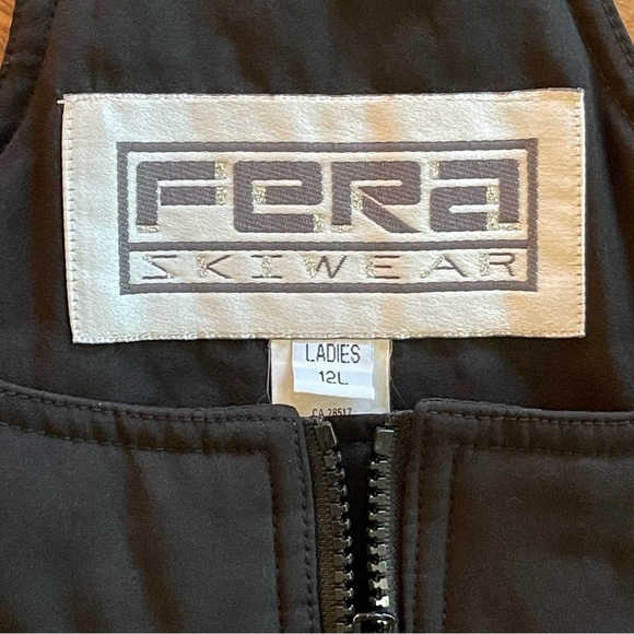 Fera Black Ski Bib overalls Women Size 12L - Picture 4 of 14